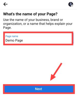 Enter page name 