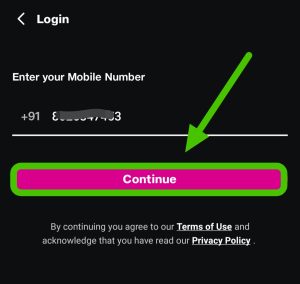 Add mobile number 