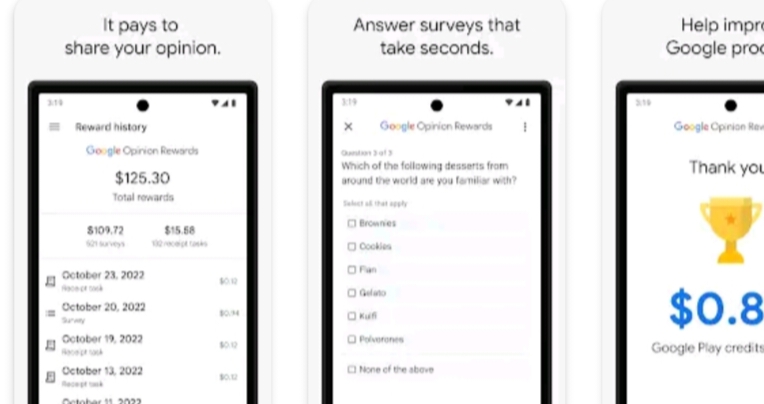 Google Opinion Reward 