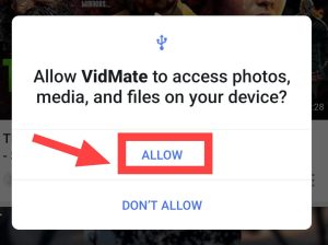 allow vidmate