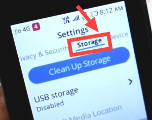 tap on storage